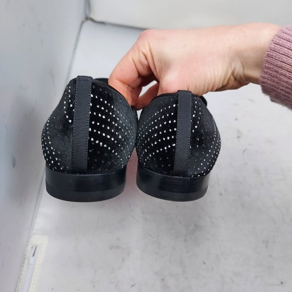 Christian Louboutin Men's Dandy Chick Black Crystal Shoe Loafer - Picture 9 of 10